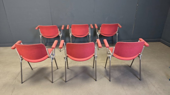 Image 1 of Chaises d'appoint vintage DSC 106 de Giancarlo Piretti pour Castelli, années 1970 - lot de 6