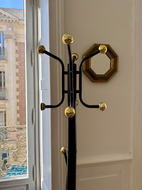 Image 1 of Metallgarderobe mit 12 Haken – 1970er Jahre