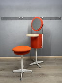 Toeletta retrò Space Age con sgabello – design Bremshey – anni '70