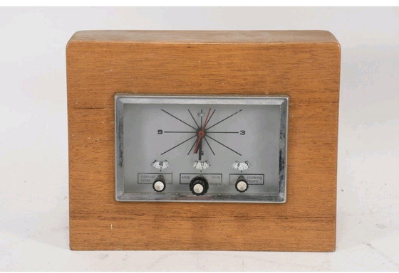 Image 1 of Küchen Zeitschaltuhr gemarkt WB-8084 Chicago USA mit Holzgehäuse