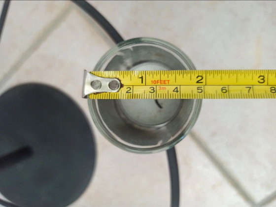 Image 1 of Porte-bougie flottant vintage en métal noir pour 4 bougies chauffe-plat | Idéal comme couronne de l'Avent