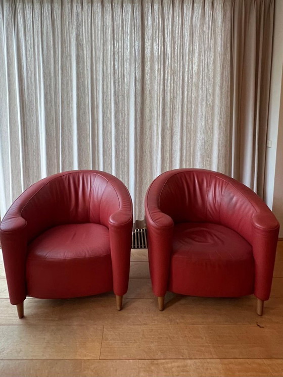 2x Arx / Gelderland Lounge Chair / Jan des Bouvrie – Fauteuils, Leather, Wood (photo 2 of 5)