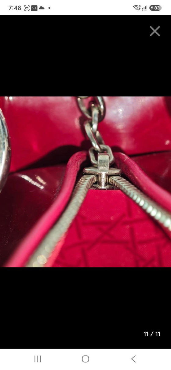 Image 1 of Christian Dior Lady Dior Medium Kirschrot