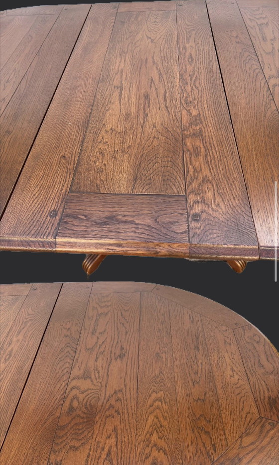 Image 1 of Bannink Art Nouveau extendable dining table cherry wood