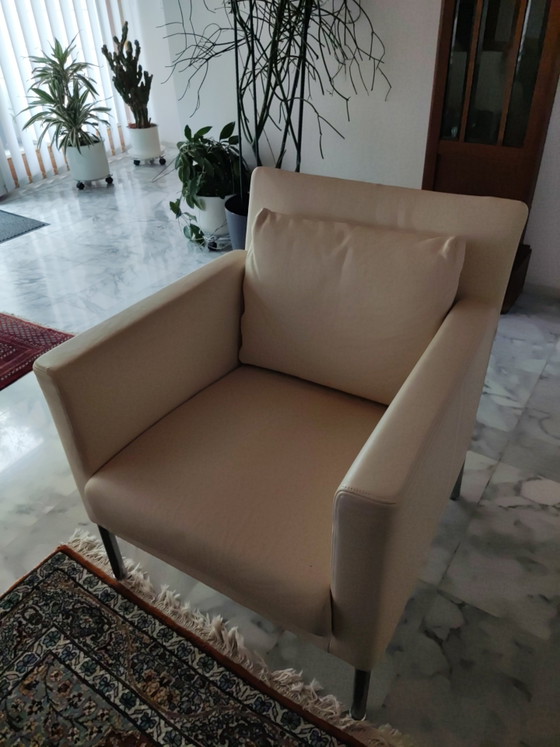 Collection Walter Knoll : Canapé Jason 390 + 2 fauteuils Jason 391 – Leather, Metal (photo 4 of 5)