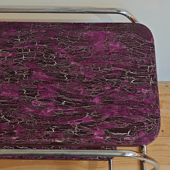 Image 1 of Vintage bijzettafel paars