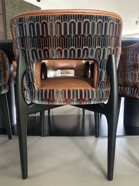 Image 1 of 8 nuove sedie da pranzo di design olandese fatte a mano da BAAN meubelen