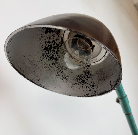 Image 1 of Large Green Industrial Workshop Table Lamp, 1960s