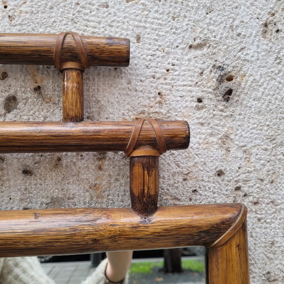 Image 1 of Koloniale spiegel met bamboe frame, 1900 - Frankrijk