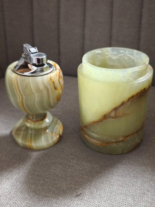 Onyx Feuerzeug mit Teelicht