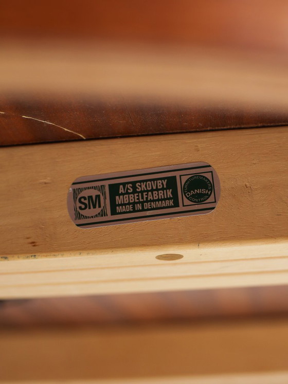 Image 1 of Uitschuifbare ronde eettafel Skovby Møbelfabrik teak Deens vintage