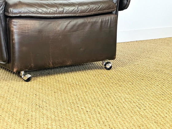 Image 1 of Canapé Modulaire et fauteuil vintage en Cuir, Allemagne, 1970, Set de 4