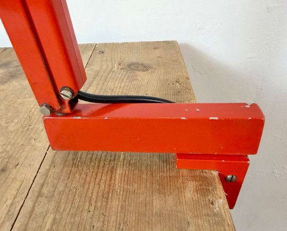 Vintage Red Adjustable Table Lamp, 1970s – Iron, Metal (photo 12 of 20)
