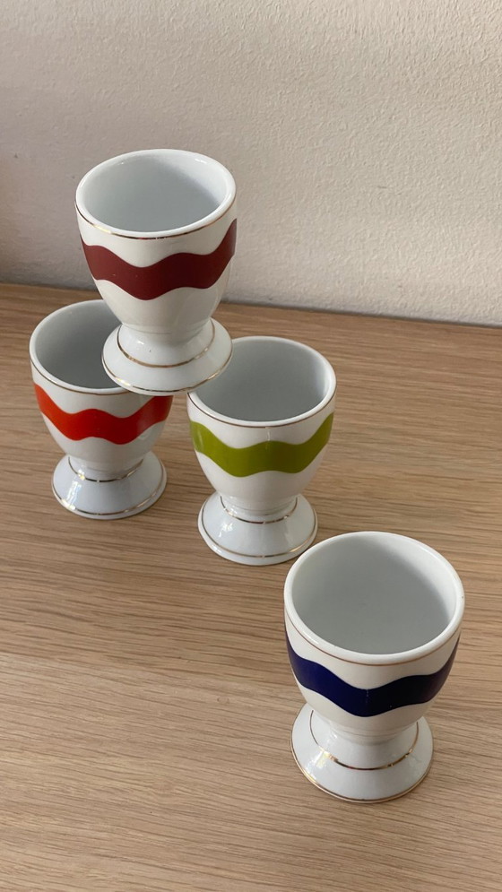 Image 1 of 4 vintage porseleinen eierdopjes