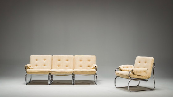 Image 1 of  Set of Three-Seater Borkum Sofa and Armchairs by Johan Bertil Häggström for Ikea, 1970s