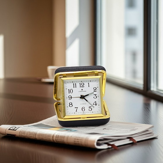 Image 1 of Vintage Junghans 1960s Travel Alarm Clock – Elegant Mid-Century Design