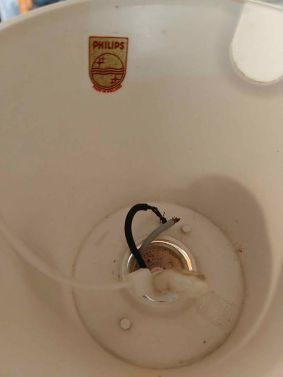 Vintage Louis Kalff Pendant lamp, Philips, Glass, Metal, Brown (photo 4 of 5)