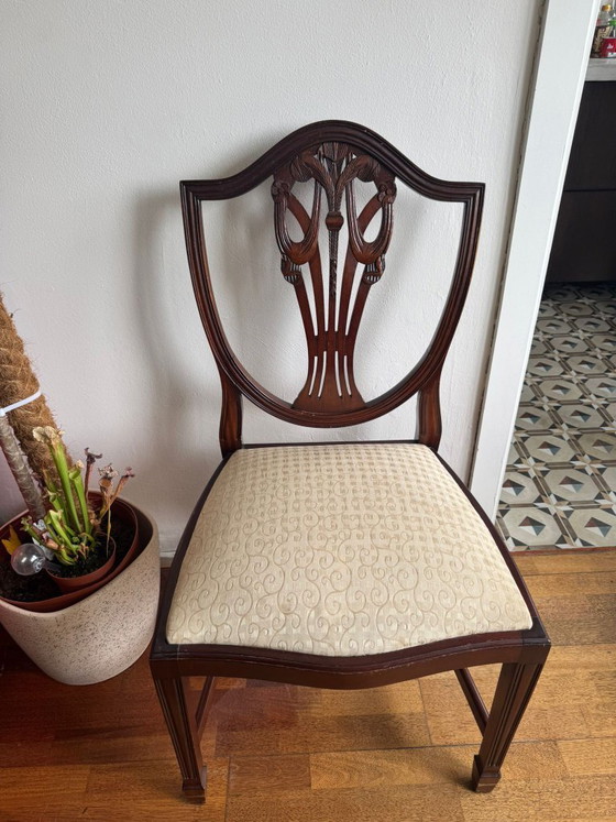 Image 1 of 2 sedie da pranzo classiche in legno in stile Art Nouveau