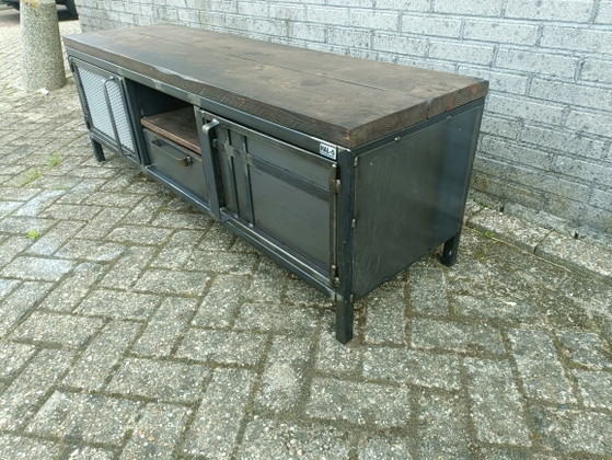 Industrieel Tv Meubel – Hal 5, tv-meubelen, Metal, Wood (photo 12 of 15)