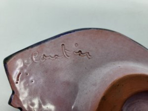 Image 1 of Bandeja de baratijas con decoración de pájaros de Robert & Jean Cloutier, Francia, 1950