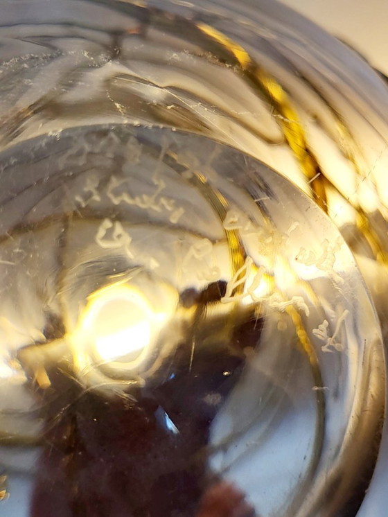 Image 1 of Val saint lambert Studio Cristal Vase, Alfred collard, Reliefdekor, signiert Lüttich, 1990er Jahre