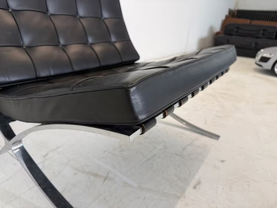 Knoll Barcelona Stoel Design Lederen Stoel Fauteuil – Stoelen / fauteuils, Leather, Metal (photo 6 of 15)