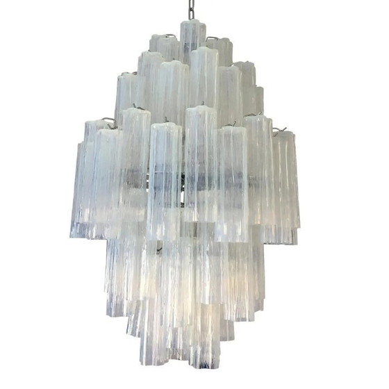 Image 1 of Lustre contemporain en verre de Murano Opalino « Tronchi »