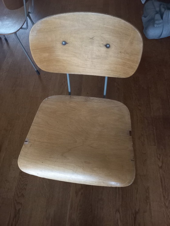 Image 1 of Table de salle à manger et 3 chaises Gispen/Rietveld