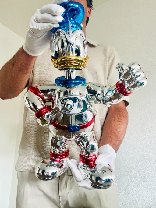40 cm Space Man Donald Duck Figuren Astronaut Mickey Mouse Galvanisch Beeldje