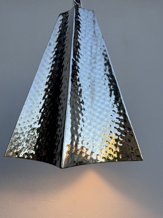 Lampada a Sospensione Moderna in Metallo Cromato Martellato – Lampade a sospensione, Chrome (photo 4 of 14)