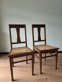 Chaises anciennes en chêne, style Art déco / École d'Amsterdam, années 1920/30