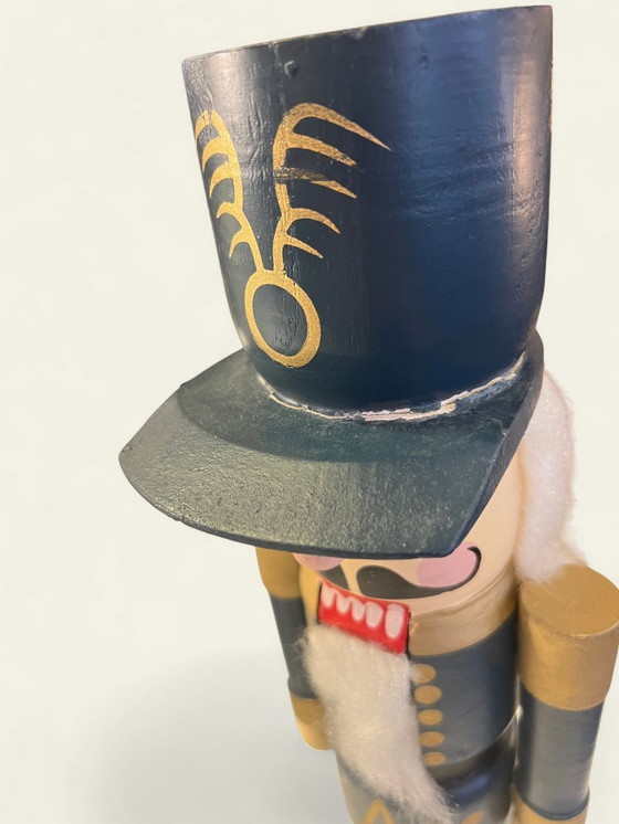 Image 1 of Original Nutcracker "Soldier" | Dark Blue & Gold Uniform | Handcrafted in the Erzgebirge