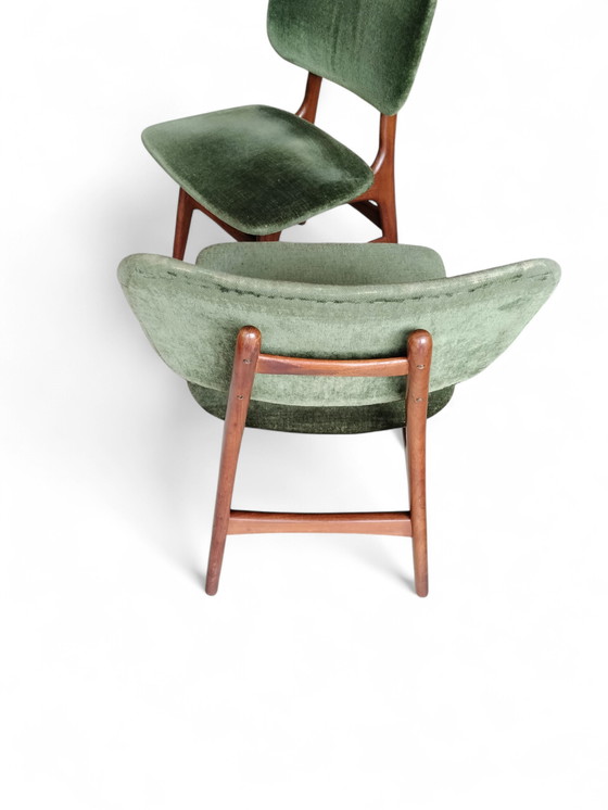 Image 1 of Ensemble de 2 chaises de salle à manger vintage en teck, design scandinave