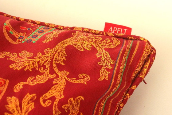 Image 1 of Prachtig Apelt sierkussen brokaat donkerrood/oranje goud sierkussen