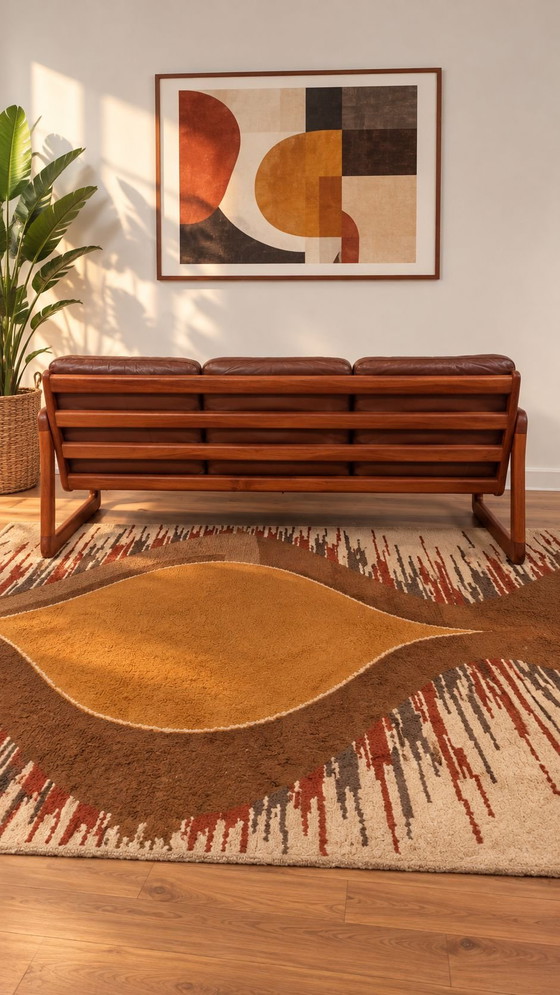 Seating area EMC FURNITURE vintage Scandinavian design – Leather, Wood (photo 5 of 10)