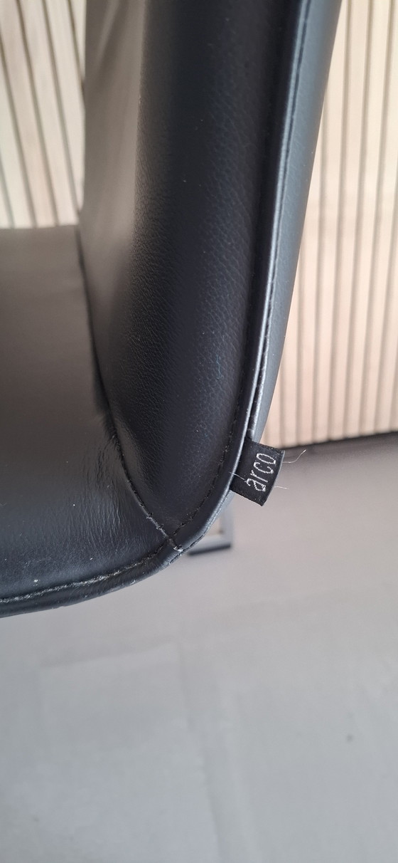 Image 1 of 5x Arco Frame Stoel Zwart Leer