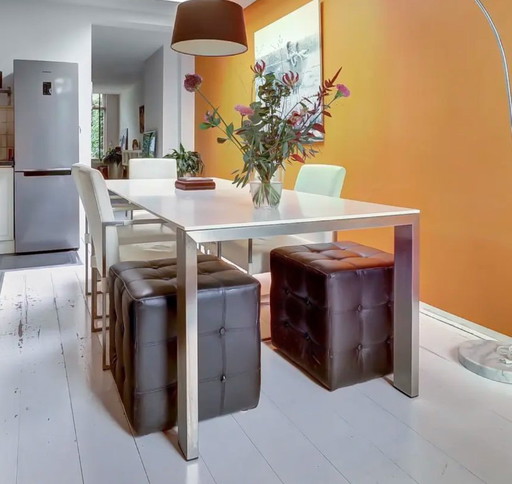 Bert Plantagie dining table with 5 dining chairs