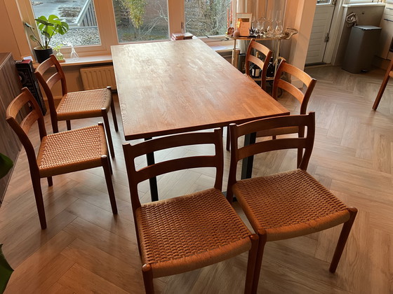 Image 1 of 6 Niels Otto Møller stoelen model 84 perfecte staat 