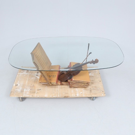 Image 1 of Decorative Coffee Table with Glass Top, Second Half of the 20th Century  