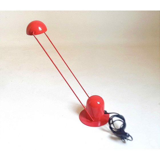 Image 1 of Lampe vintage en métal laqué rouge, 1980