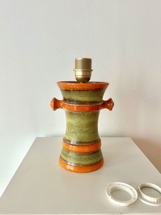 Image 1 of Cordless 70s table lamp suitable for garden and balcony - upcycled from a Uebelacker vase