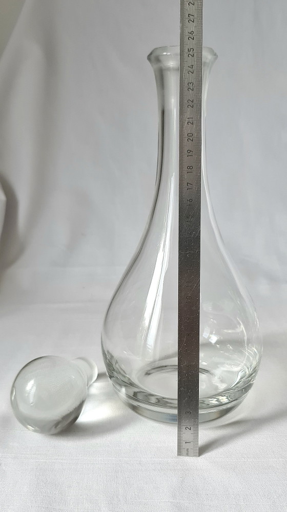 Vintage 2 Eleganti Caraffe in Vetro 31 / 27,5 cm Ottime Condizioni – Bicchieri e caraffe, Glass (photo 5 of 15)