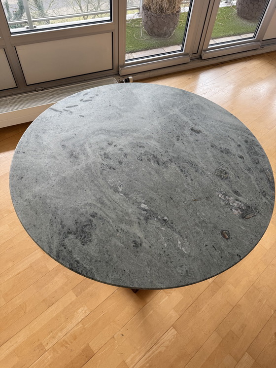 Image 1 of Natuursteen eetkamer tafel groen/grijs