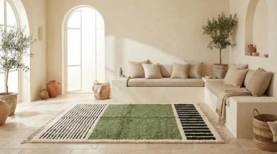 Tapis Marocain Berbère En Laine 230cmx150cm – Vloerkleden en tapijten, Cotton (photo 4 of 6)