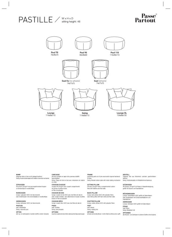 Passe Partout Pastille Lounge Sessel – PassePartout Furniture, Polyester (photo 5 of 5)