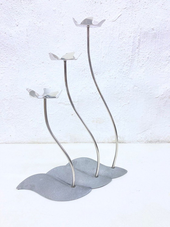 Image 1 of Dreierset Kerzenständer Teelichthalter Design Alan Schaff für Royal Copenhagen