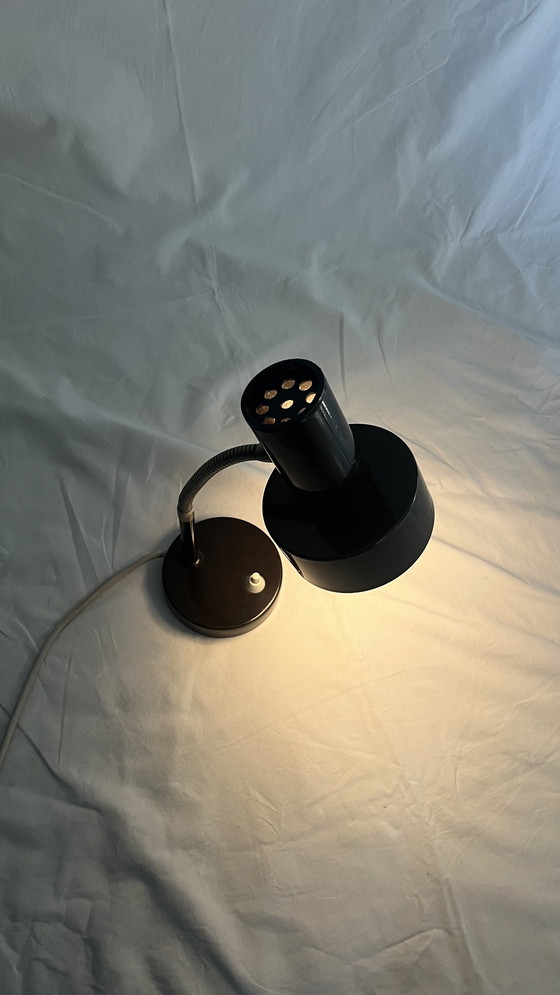 Image 1 of Vintage 70s bureaulamp – bruin metalen design, flexibele arm
