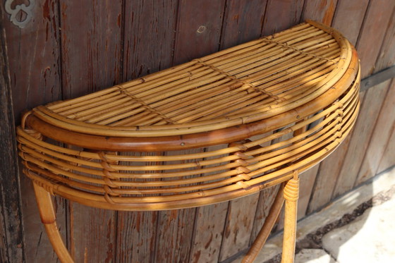 Image 1 of Pagina 1 van 8 Rotan wandconsole, Italië, 1970