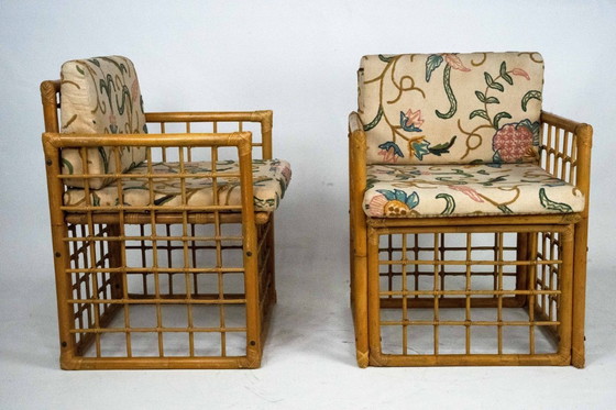 Image 1 of Coppia di poltrone vintage in rattan e bambù di Vivai del Sud. Italia anni '60