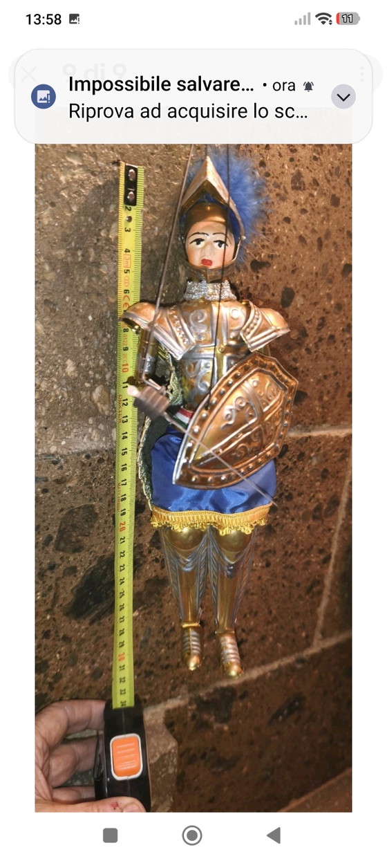 Armure de cérémonie vintage Angelica Sicilian Pupo 30cm – Objets déco, Metal, Textile (photo 9 of 9)